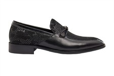 Mens Leather Snakeskin Print