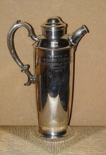 Military Silver Plate Flask Presented To Major & Mrs D E Burchett From RCSA 1957