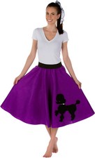 Adult Poodle Skirt Purple with