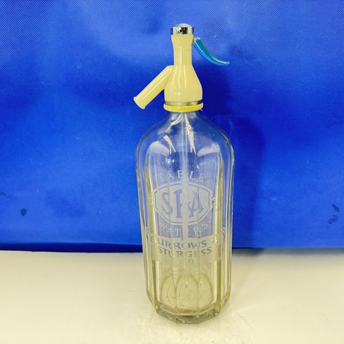 Soda syphon etched burrows and - syphon,