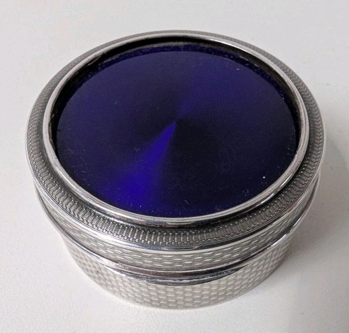 Solid silver enamel trinket - solid,