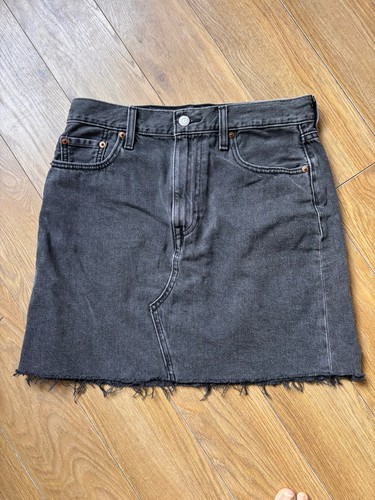 Levi black denim skirt - black,