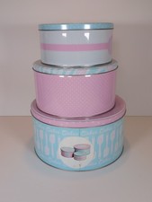 Set Of 3 Cake Storage Tins