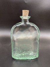 Embossed Green Glass Ring Neck