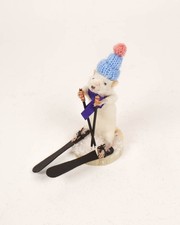 Taxidermy Skiing Mouse Figure