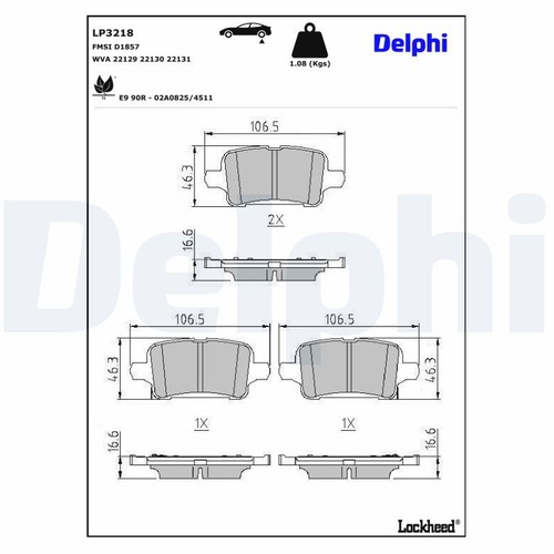 Rear disc brake - rear, pad