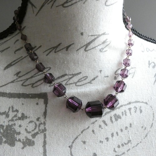 Czech purple crystal - purple,