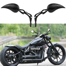 2x Teardrop Side Mirrors Matte