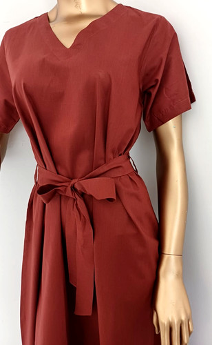 Women cotton dress - long, maxi