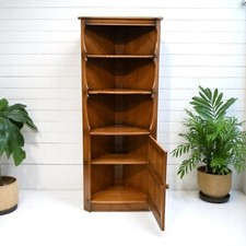 Genuine Ercol Corner Cabinet with Shelves and Cupboard GD FREE UK Delivery*