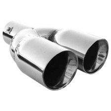 Twin Exhaust Tip Trim Pipe Tail Muffler For Ford Focus Transit Mondeo Kuga