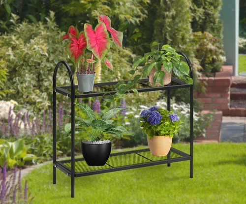 Metal plant stand tier - plant,