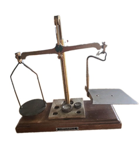 Vintage brass wood - vintage, weighing