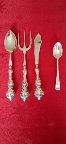 Antique silver spoons set - silver, of