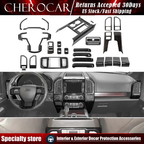 Black wood grain full interior - black,