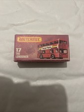 #17 - THE LONDONER - LAKER SKYTRAIN - MATCHBOX 75 - Diecast Red London Bus VGC