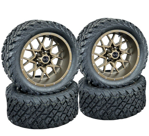 Bronze golf cart wheels - 14",