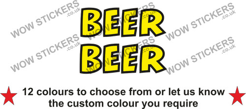 Beer stickers street food - ,