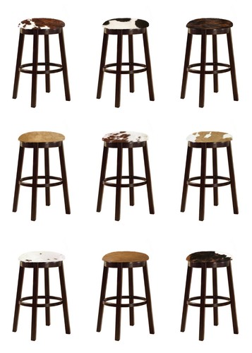Bar stool authentic cowhide - bar,