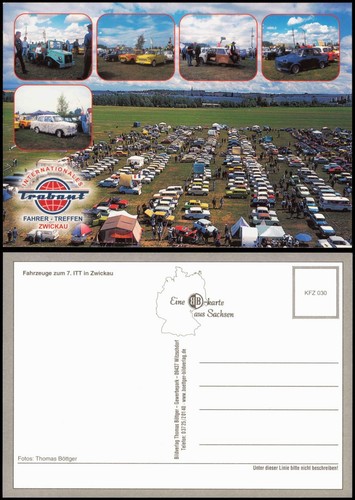 Postcard zwickau vehicles - postcard,