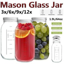 Large Mason Glass Storage Jars
