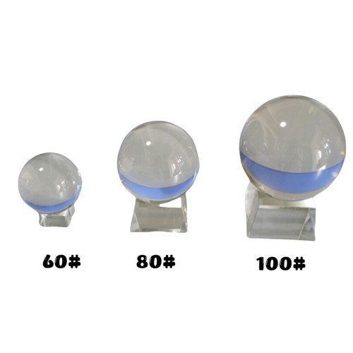 Clear crystal ball glass lens - crystal,