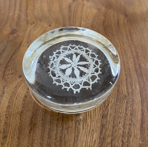 Vintage glass paperweight - vintage,