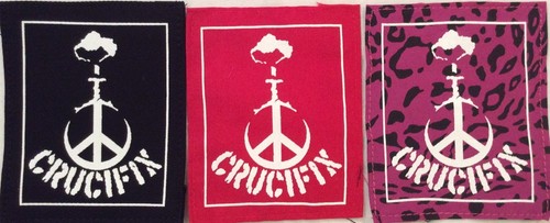 Crucifix patch punk crust - crucifix,