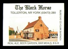 Matchbox label Pub The Black