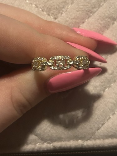 Two gold plated cubic zirconia - two,