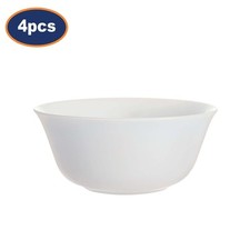 Luminarc Soup Bowl White Tempered Glass 12cm Cereal Snack Serving Dish Set of 4