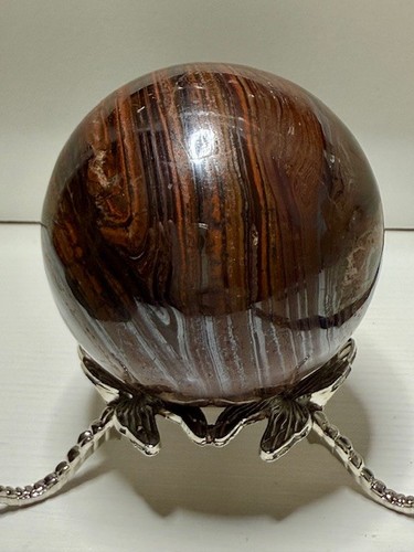 Tiger iron stone sphere - tiger,