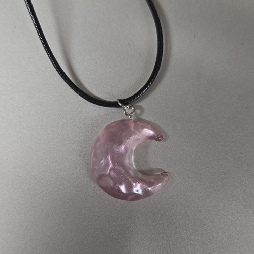Resin pink crescent - resin,