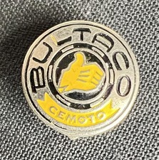 BULTACO MOTO TRIALS ENDURO ROAD MOTORCYCLE ENAMEL VINTAGE LAPEL PIN BUTTON BADGE