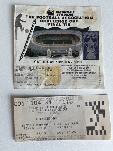 1991 cup final - fa, tickets