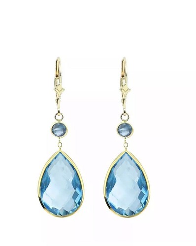 14k yellow gold earrings - 14k, with