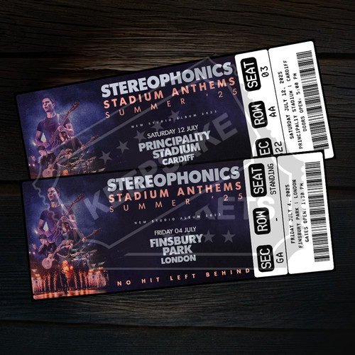 Stereophonics mock ticket - stereophonics,