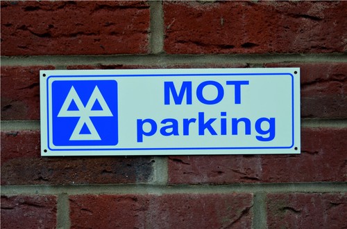 Mot parking plastic sign - mot,