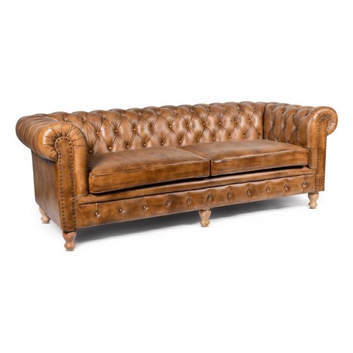 Genuine real brown - tan, leather