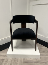 Black Walnut Dining Chair Velvet Upholstered Modern Indoor Seat Pack of 1