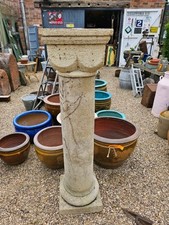 Vintage Cast Stone Ornate Pillar Plinth Garden Feature Courtyard 