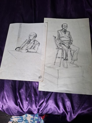 Two sketches old - old, elderly