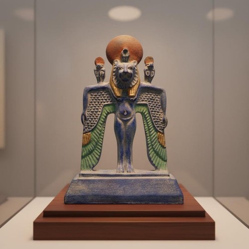 Winged sekhmet statue ancient - winged,