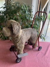 Vintage Mohair Push Along Dog Wheels international model aircraft triang