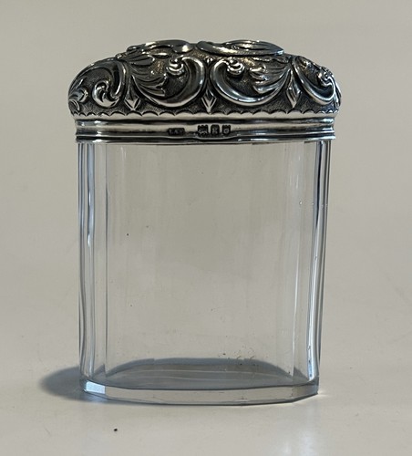 Silver lidded glass dressing - silver,