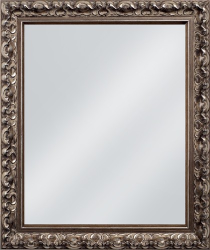 Wooden ornate framed mirror - framed,