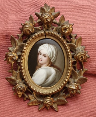 19thc hand painted porcelain - painted,
