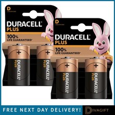 4 x DURACELL D SIZE BATTERIES