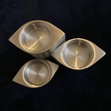 Set of Three Stainless Steel