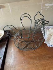Vintage wire egg basket